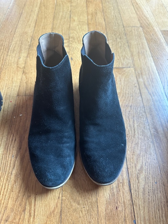 Lucky Brand Shoes - Lucky Brand Black Suede Ankle Booties